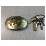 Key ring KNIVES & belt buckle