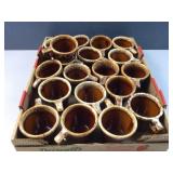 Set of 20 Brown Drip Glaze Mugs