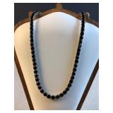 NYC II Sterling silver 16ï¿½ round-cut black stone