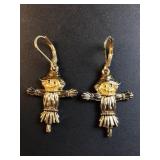 Unmarked scarecrow earrings