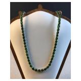 NYC II Sterling silver 18ï¿½ round-cut green stone