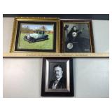 Three Framed Vintage-Style Prints
