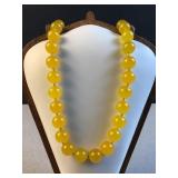 Honey yellow beaded necklace 18ï¿½