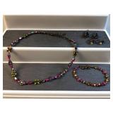 Sorrelli multi colored bracelet, necklace, and