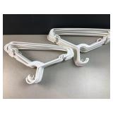 Lot of 22 White Plastic Clothing Hangers