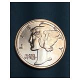 Morgan design 1 oz .999 copper round