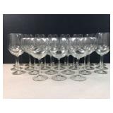 Large Collection of Clear Glass Stemware