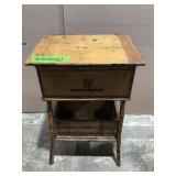 Vintage Bamboo and Wood Side Table