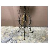 Vintage Iron Plant Stand with Fish Bowl