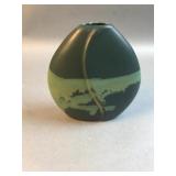 Art Pottery Vase ï¿½ Matte Green Drip Glaze ï¿½