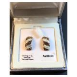 Sterling n ice silver rose plated earrings