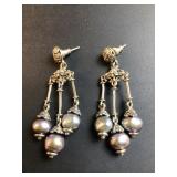 Novica artisan sterling silver Grey and purple