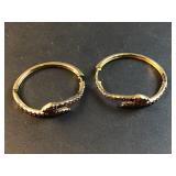 Rarities sterling silver purple snake earrings