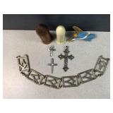 Masonic Bracelet and Cross Pendants