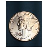 Morgan design 1 oz .999 copper round