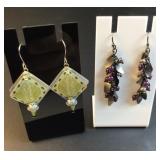 2 pair fashion earrings  no packaging