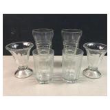 vintahe clear glass table service