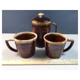 Vintage McCoy Pottery Brown Drip Set