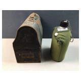 Vintage Metal Lunchbox and Canteen