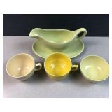 Vintage Vernon Pottery Gravy & Cups