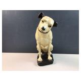 Vintage Painted Cast Iron Dog Statue
