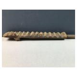 Vintage C-Clamps and Wood Ribbed Tool