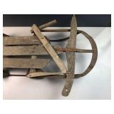 Antique Primitive Wood & Metal Sled