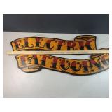 Vintage Electric Tattooing Wooden Sign