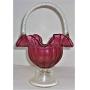 Cranberry Art Glass Fenton Basket