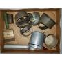 Box Lot Metalware / Kitchenware Snuff Container
