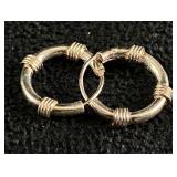 Vintage Sterling Hoop Earrings