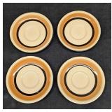 4 Vintage Momoyama Stoneware Saucers A
