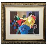 Itzchak TarkayFramed "Little Round Table" Print