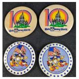 4 Vintage Disney 10th Anniversary & Bicentennial B