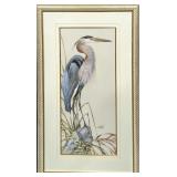 Framed S&N Art Lamay Heron Print