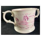 Antique Early Sunderland Pink Lustreware Jar