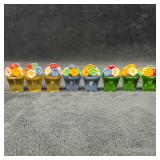 Czech Glass Art Flower Pot Floral Bouquet Place Ca