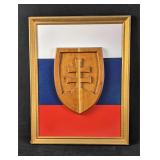Wood Art Framed Slovakian Flag 3D Art