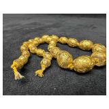 Murano Venetian Lamp Work Art Glass Gold Colored B