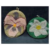 Pink and White Flower Floral Handmade Seed Beaded