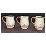 3 Retired Fitz & Floyd Oceana Mugs D K57
