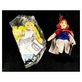 Set of (2) Disney Plush Bean Bag Dolls Alice and P