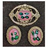 1928 Jewelry Company Pink Victorian Revival Brooch