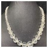 Clear Crystal Art Glass Round Bead Costume Jewelry