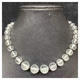 Clear Crystal Art Glass Round Faceted Bead Costume