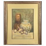 Framed Watercolor Painting from 1909 Louetta Cochr