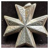 1977 Christmas Cross Reed and Barton Sterling Silv