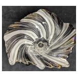 Vintage Crystal Swirl Centerpiece Bowl