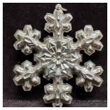 1976 Snowflake Gorham Sterling Silver Christmas Or
