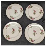 4 Vintage Floral Pattern China Salad Plates